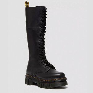 Dr Martin Audrick 20-Eye Leather Knee High Platform Boots Size 9